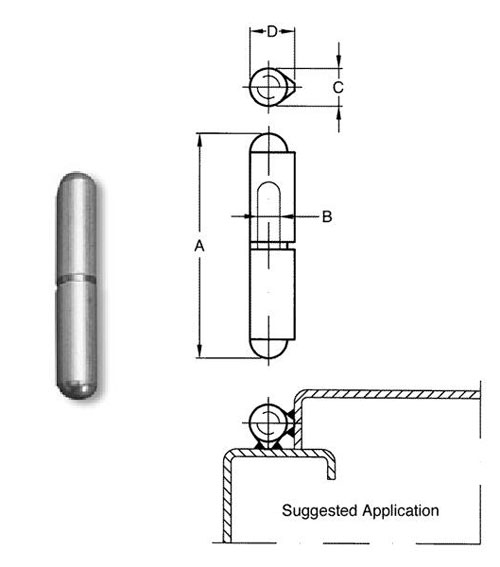 81931 - ALUMINUM WELD-ON HINGE