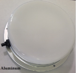 (8732) ROUND DOME LIGHT WITH ALUMINUM BASE