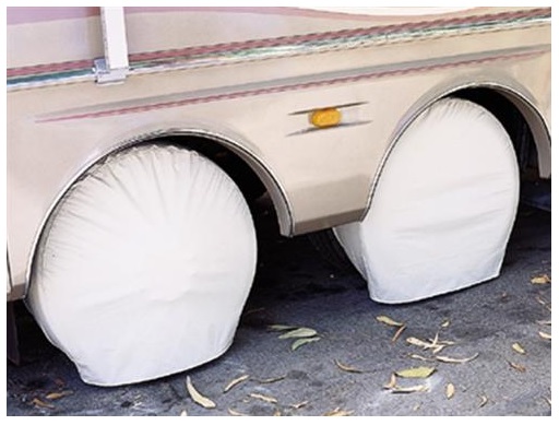 TYRE GARD SLIP OVER TIRE COVERS - WHITE