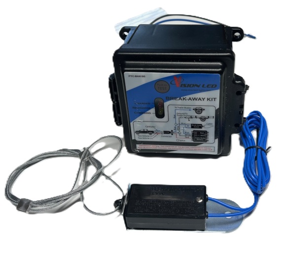 Breakaway kit for electric trailer brakes