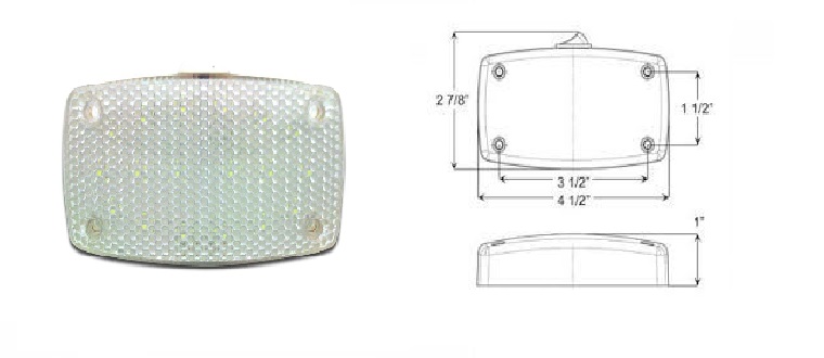  SEALED LED DOME LIGHT W/ SWITCH