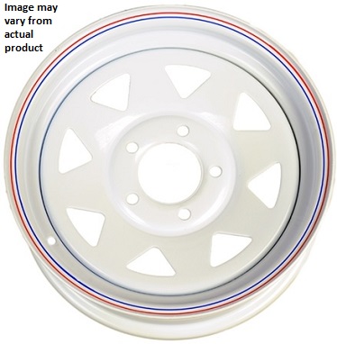 WHITE SPOKE STEEL TRAILER WHEELS