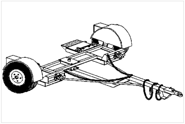 Heavy duty car dolly trailer plan