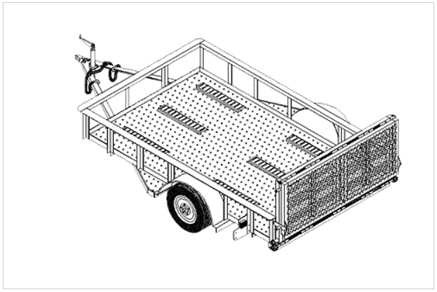 6' x 10' Motorcycle Utility Flatbed Trailer Plans