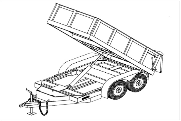 5' x 10' Hydraulic Dump Bed Trailer Plan