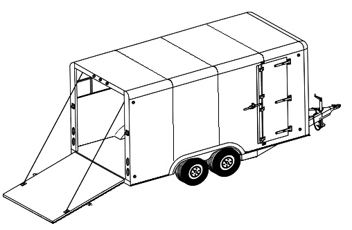 8' x 16' enclosed cargo trailer plan