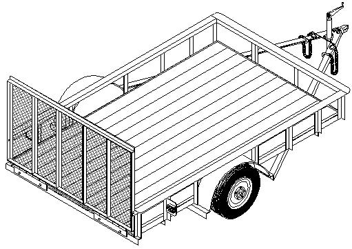 10' utility flatbed trailer plan