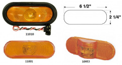 AMBER OVAL SEALED BEAM TURN SIGNAL LAMPS