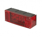 Rectangular low profile LED stop, turn, and tail light