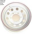 WHITE MODULAR STEEL TRAILER WHEELS