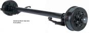 8,000 LB. LEAF SPRING ROUND TUBE AXLES