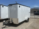 6' x 12' Criterion enclosed cargo utility trailer with rear ramp door.