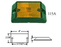 RECTANGULAR CLEARANCE/SIDEMARKER LIGHT REFLECTOR SURFACE MOUNT