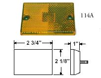 RECTANGULAR CLEARANCE/SIDEMARKER LIGHT/REFLECTOR SINGLE STUD MOUNT