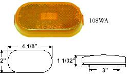 OBLONG CLEARANCE/SIDEMARKER LIGHT/REFLECTOR