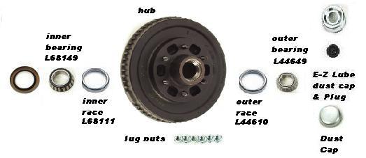 6 BOLT HUB/DRUM, 5.5