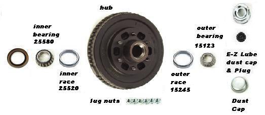 6 BOLT HUB/DRUM 5.5