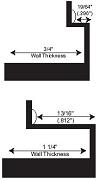 Clamp rings for 90 degree radius trailer windows