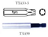 TORX SCREWDRIVER BIT AND HOLDER